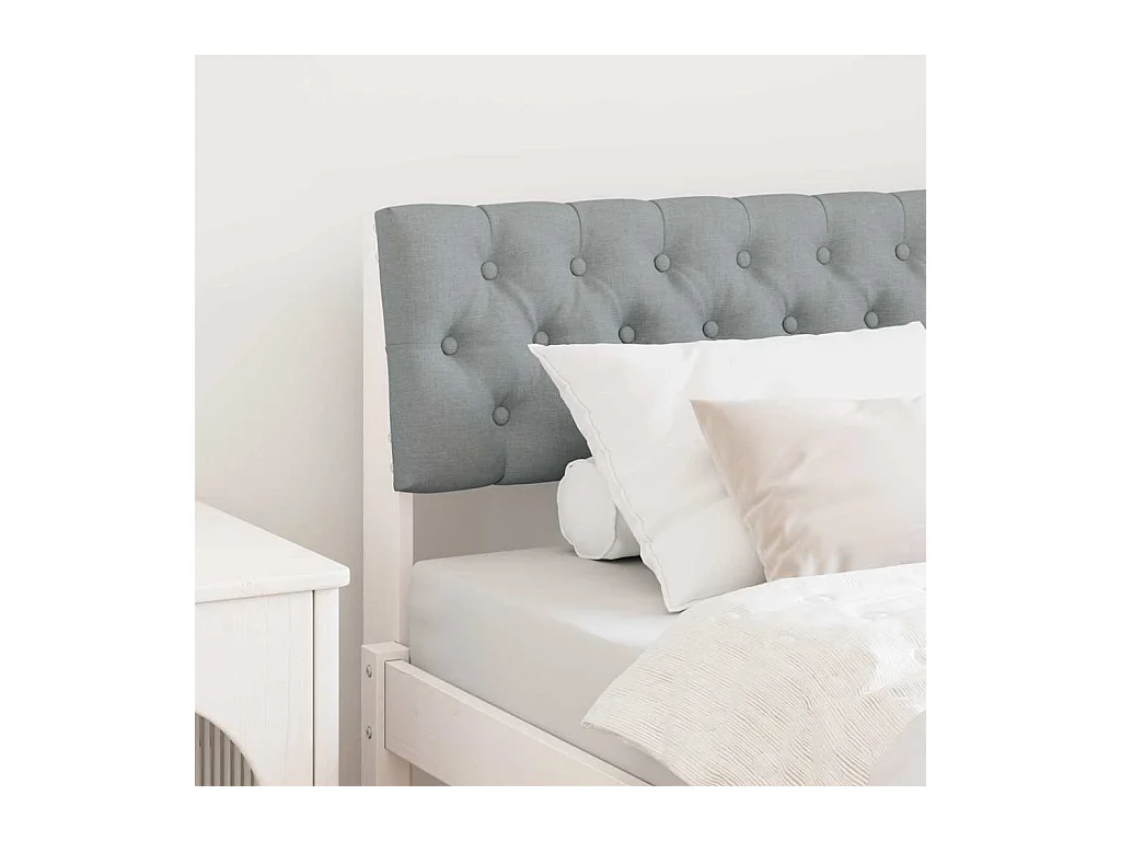 Cabeceira estofada Cinzento-claro 90 cm