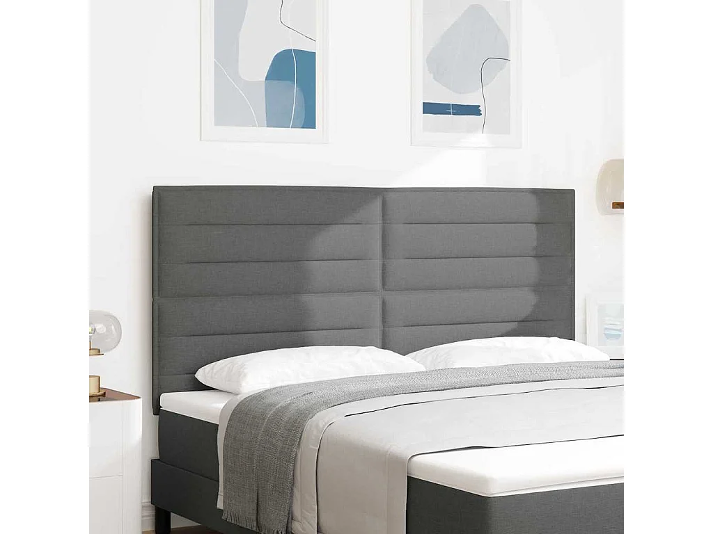 Cabecero Otro con cabecera Gris oscuro 180 cm tela