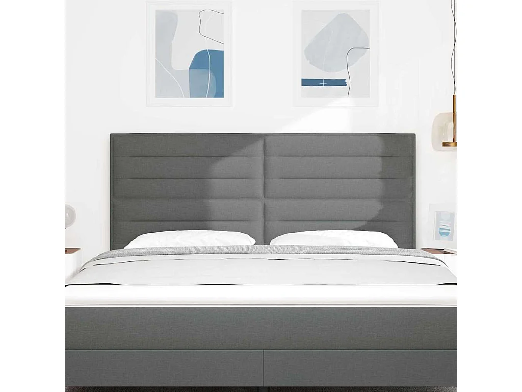 Cabecero Otro con cabecera Gris oscuro 180 cm tela