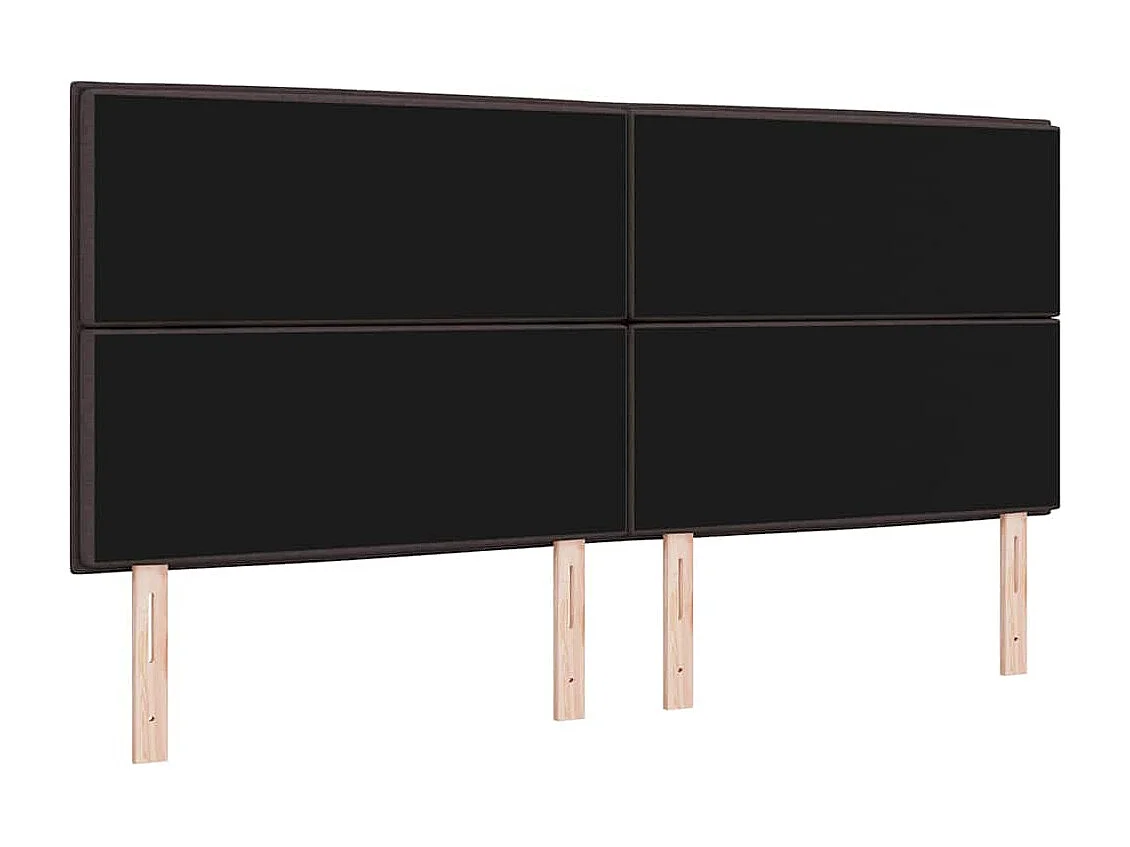 Tête de lit Hauteur réglable Manuel Marron foncé 200 cm tissu