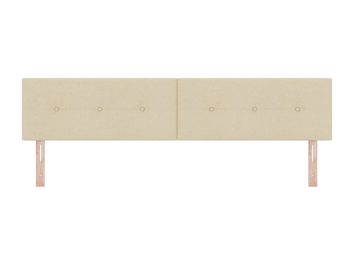 Tête de Lit LED avec des lumières à LED Crème 200 cm tissu