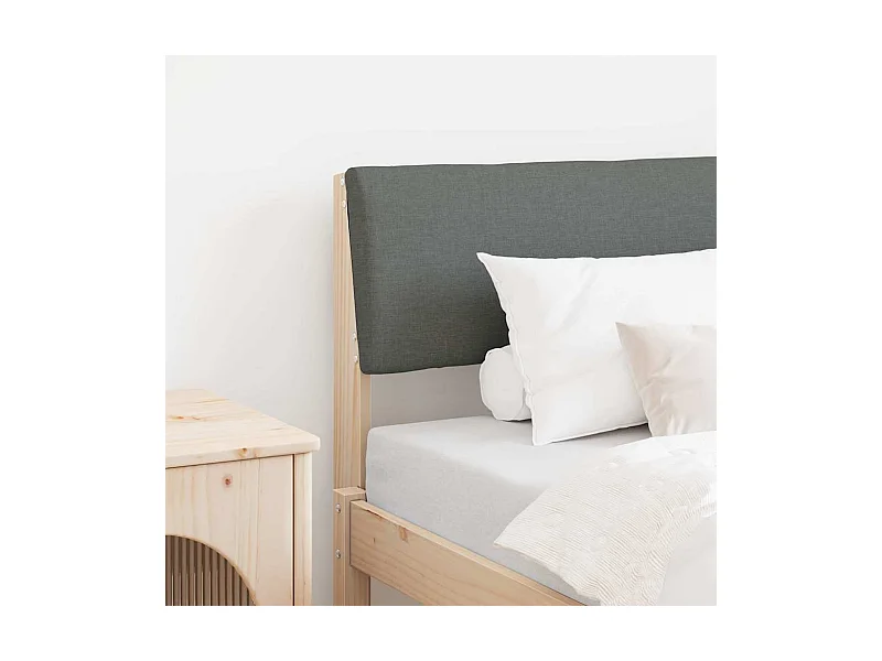 Cabeceira estofada Cinza Escuro 75 cm