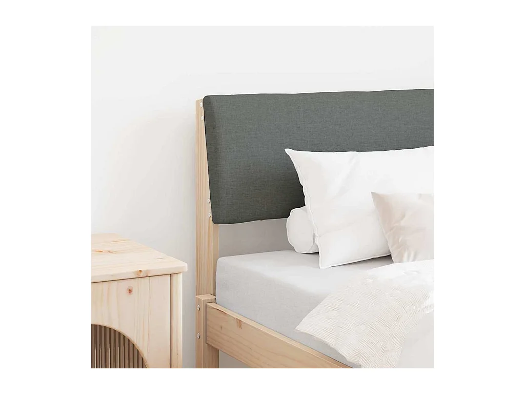 Cabeceira estofada Cinza Escuro 75 cm