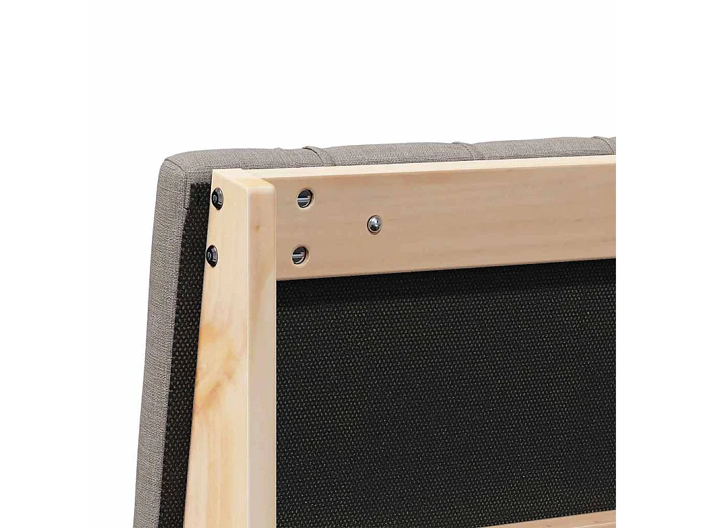 Cabecero tapizado Taupé 150 cm Madera de pino macizo