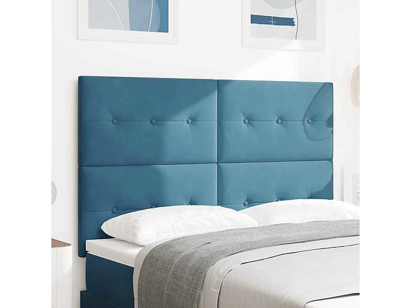 Tête de lit Montage mural Bleu foncé 160 cm Velours