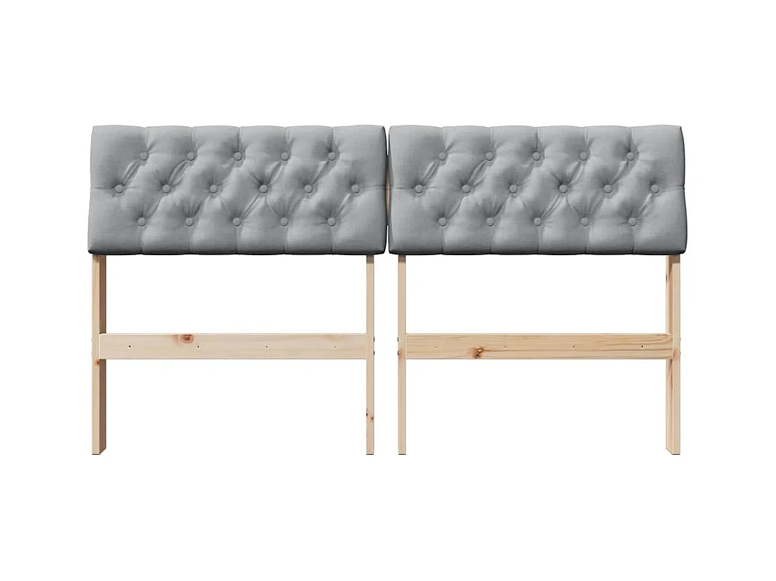 Cabeceira estofada Cinzento-claro 135 cm