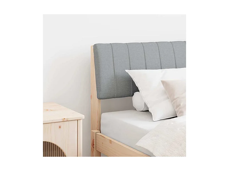 Cabeceira estofada Cinzento-claro 90 cm