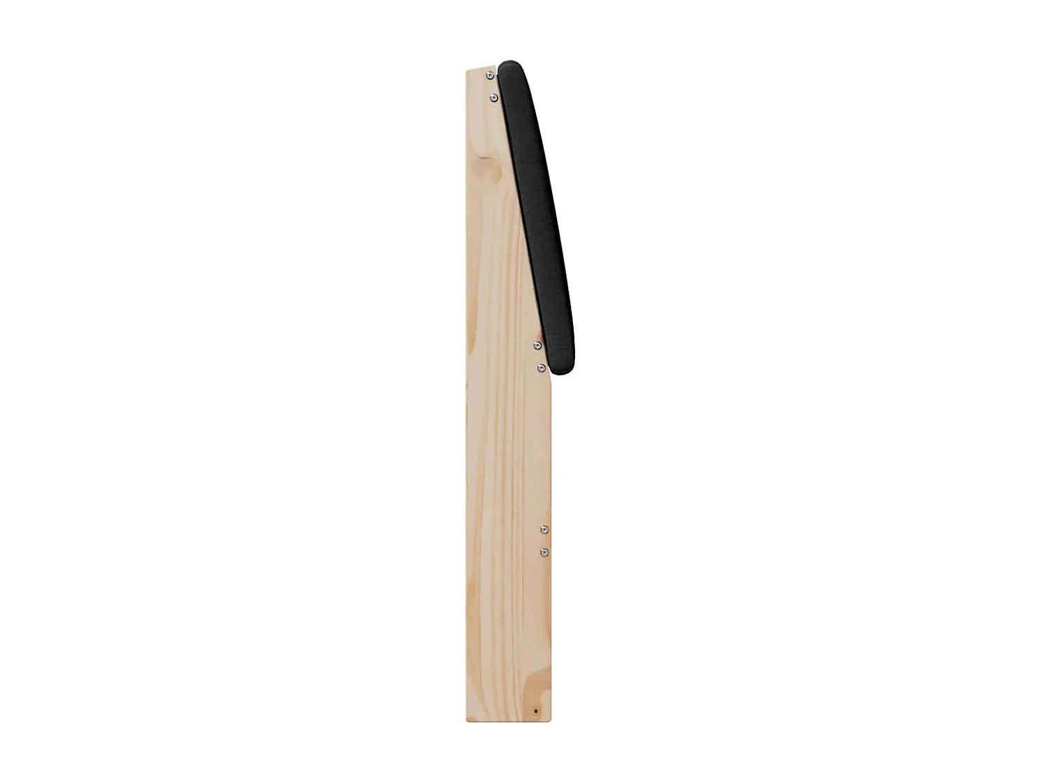 Cabecero tapizado Negro 75 cm Madera de pino macizo