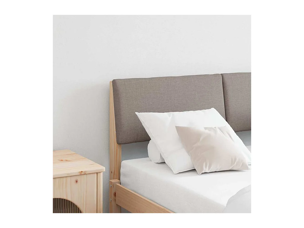 Cabeceira estofada Cinzento-acastanhado 120 cm