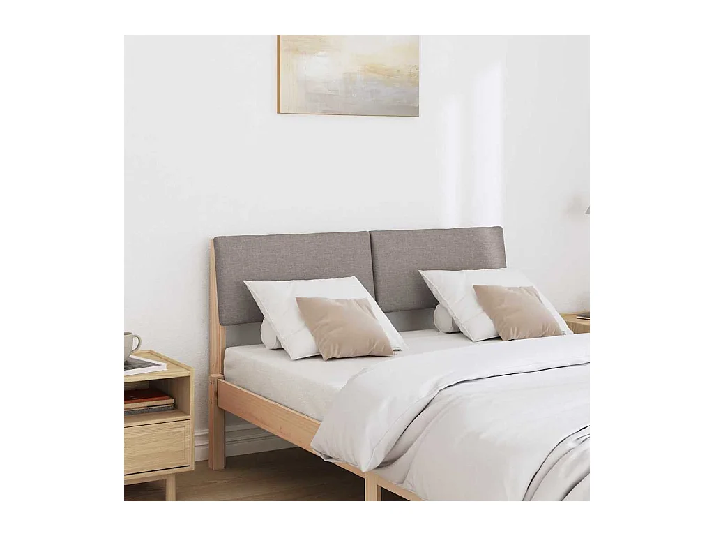 Cabeceira estofada Cinzento-acastanhado 120 cm