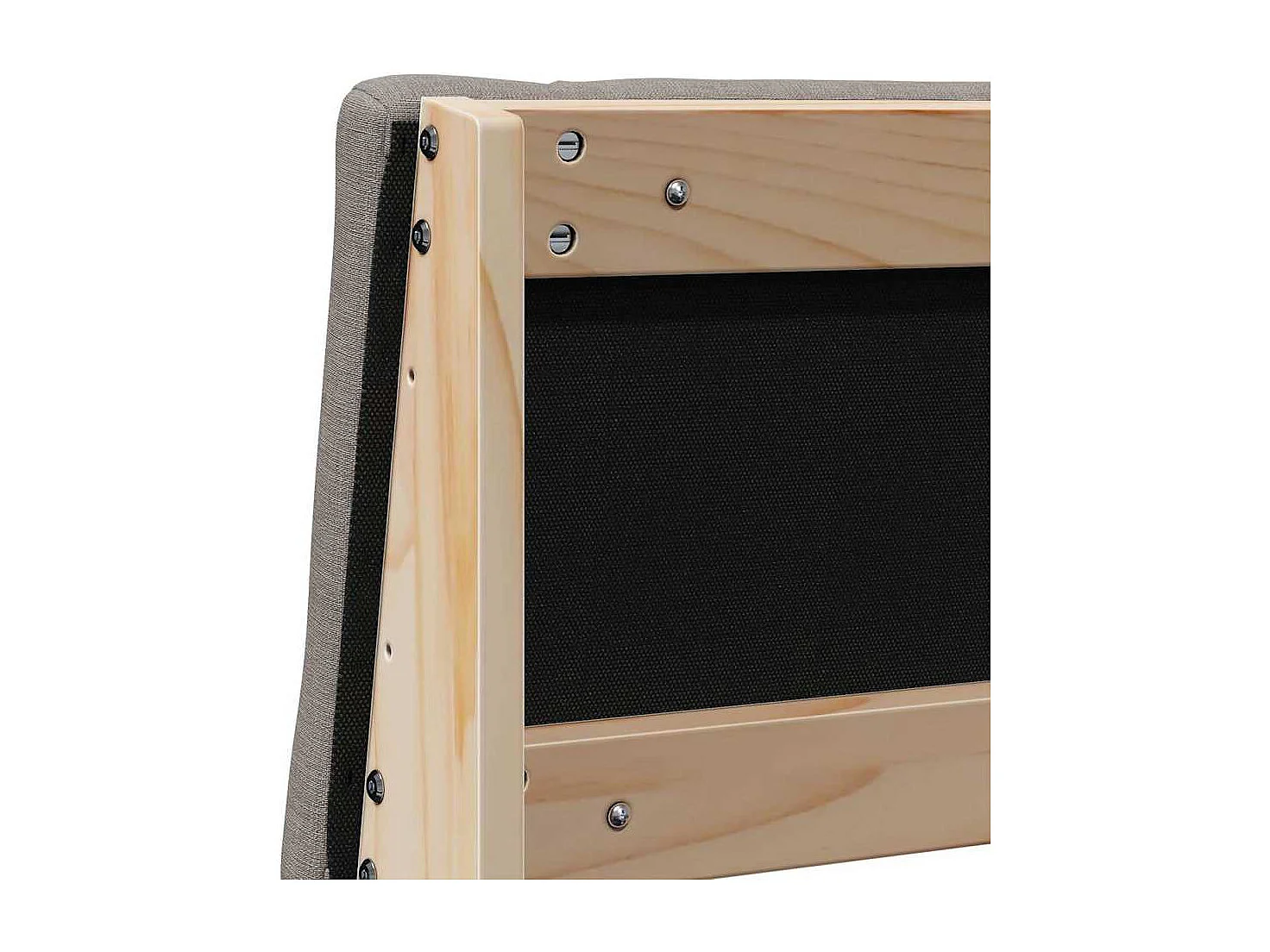 Tête de lit capitonnée Taupe 120 cm Pin massif