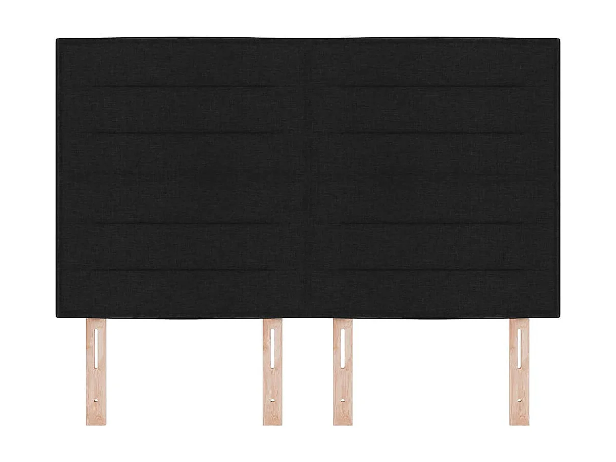 Tête de lit Hauteur réglable avec tête de lit Noir 160 cm tissu