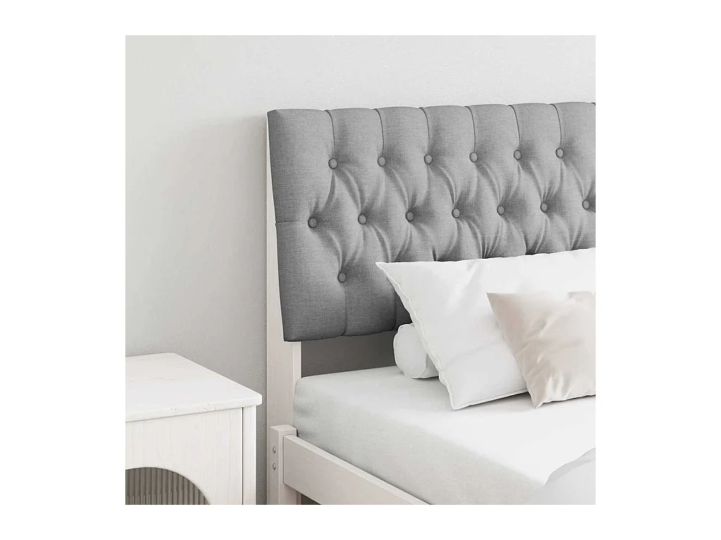 Cabeceira estofada Cinzento-claro 180 cm