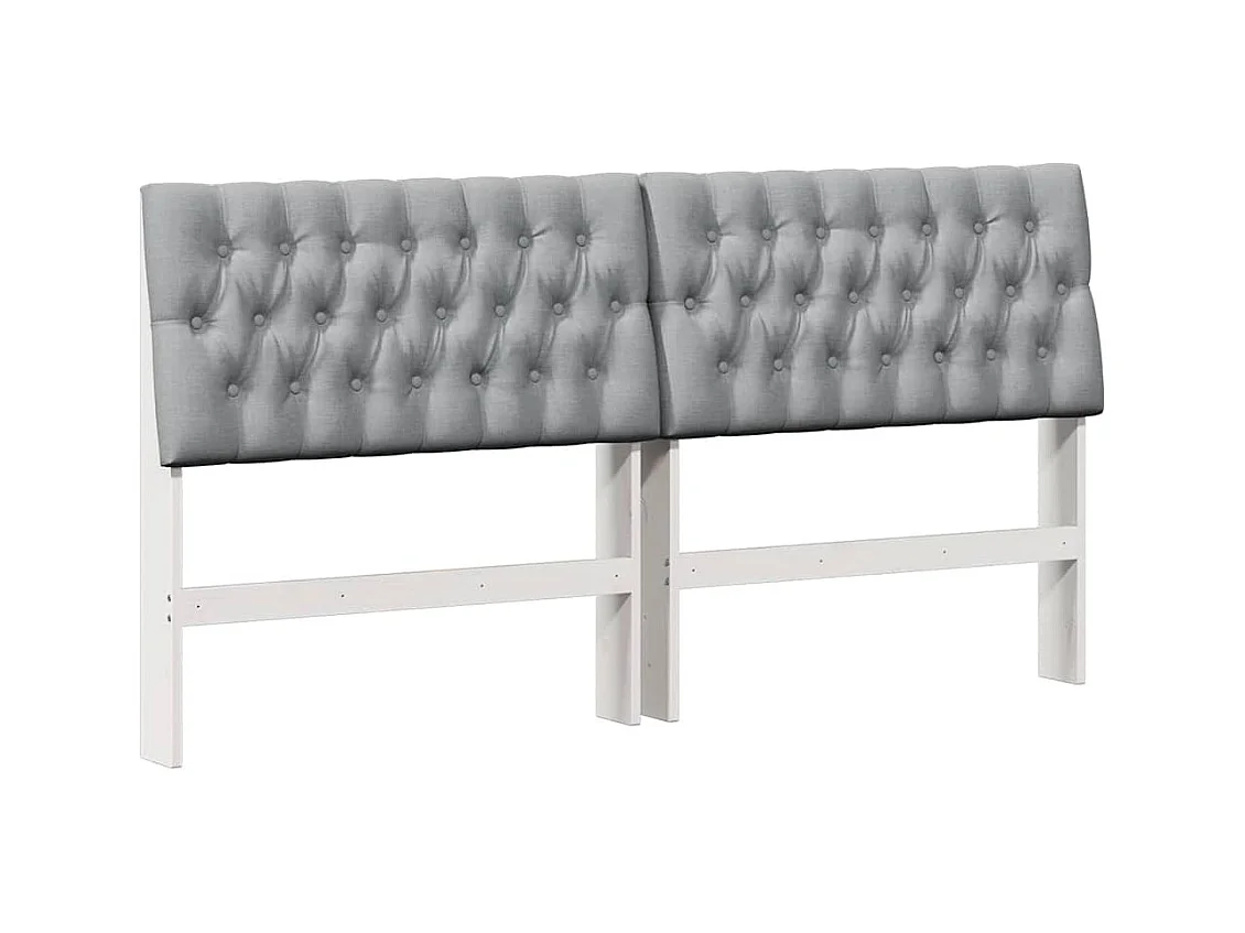 Cabeceira estofada Cinzento-claro 180 cm