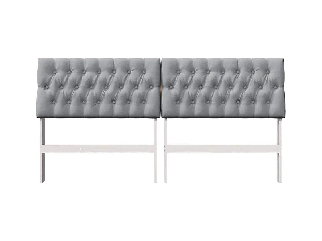 Cabeceira estofada Cinzento-claro 180 cm