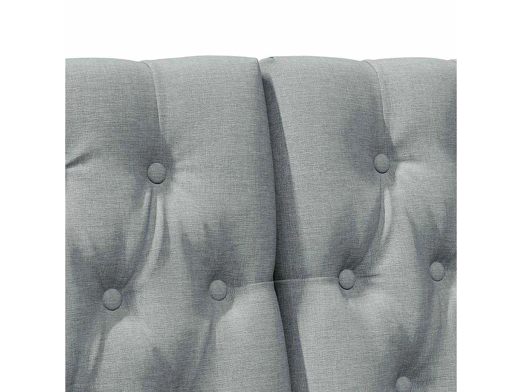 Tête de lit capitonnée Gris clair 180 cm Pin massif