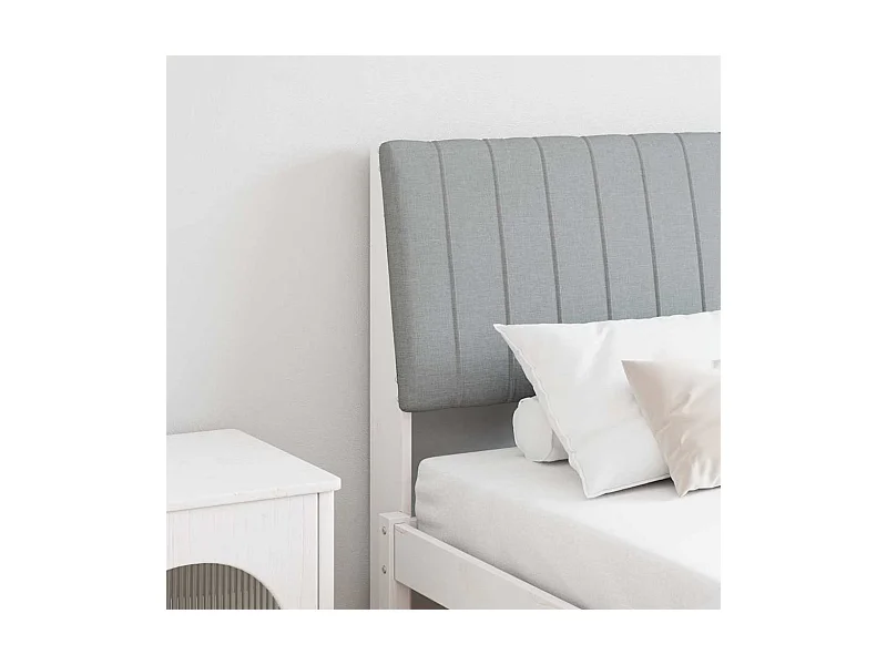 Cabeceira estofada Cinzento-claro 150 cm