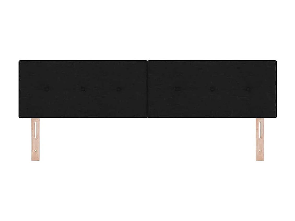 Tête de Lit LED avec des lumières à LED Noir 180 cm tissu
