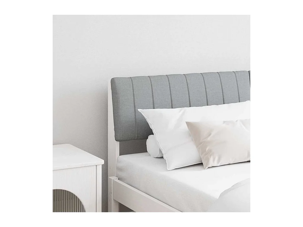 Cabeceira estofada Cinzento-claro 160 cm