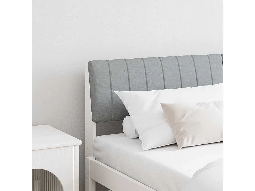 Cabeceira estofada Cinzento-claro 160 cm