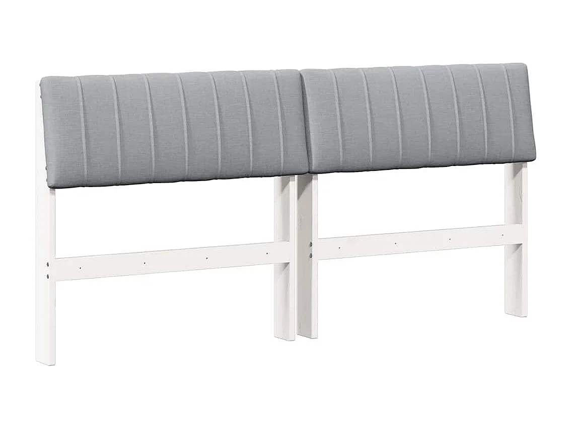 Cabeceira estofada Cinzento-claro 160 cm
