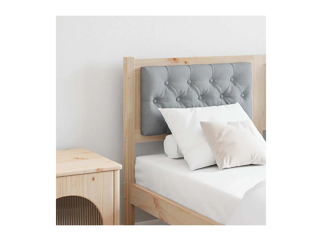 Cabecero Otro Marrón y gris claro 140 cm Madera maciza de pino