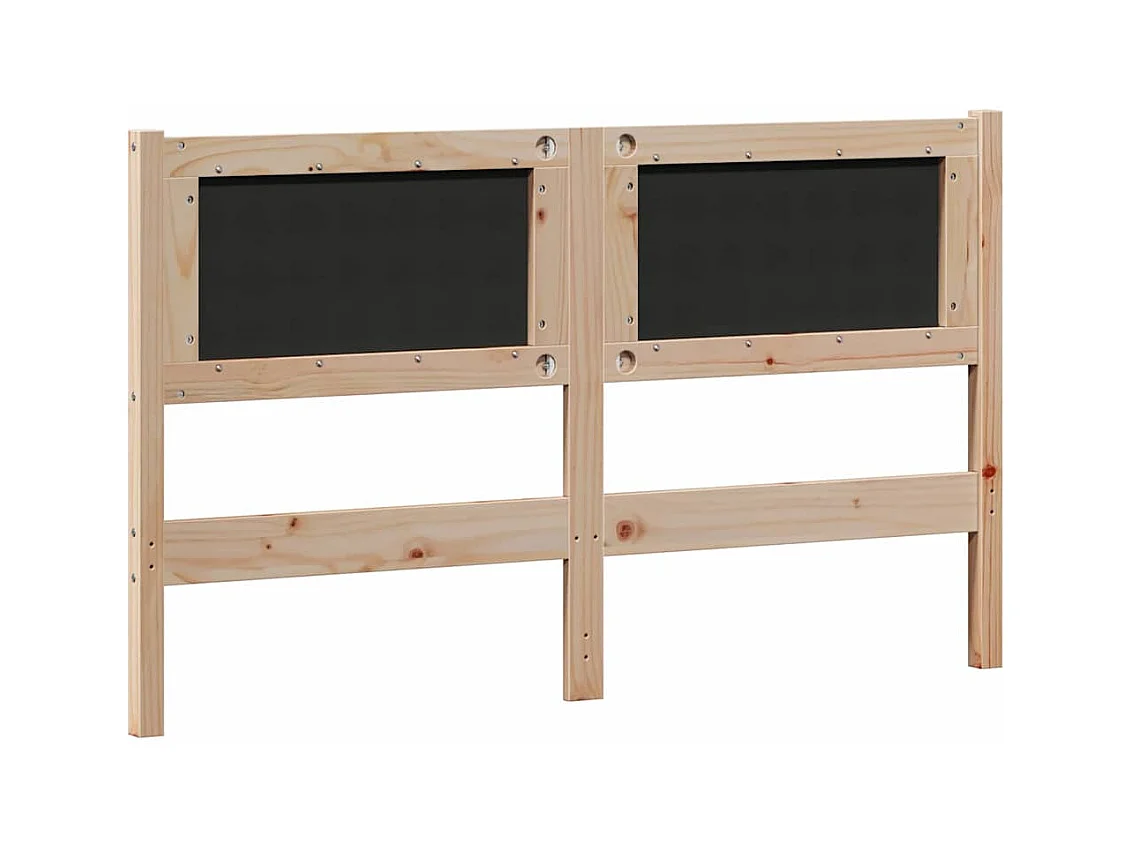 Cabecero Otro Marrón y gris claro 140 cm Madera maciza de pino