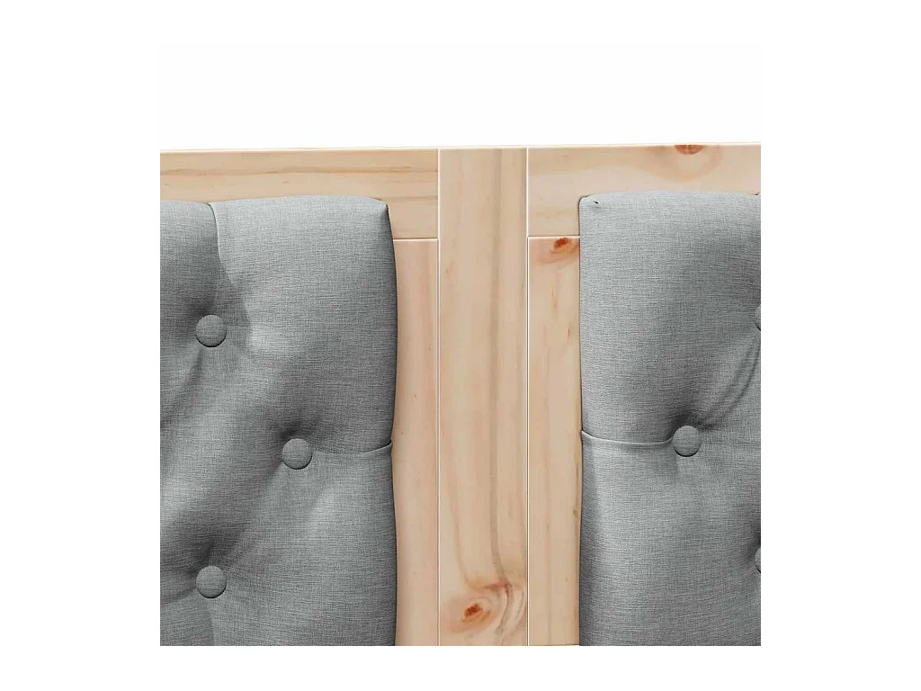 Cabecero Otro Marrón y gris claro 140 cm Madera maciza de pino