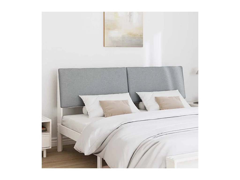 Cabeceira estofada Cinzento-claro 200 cm