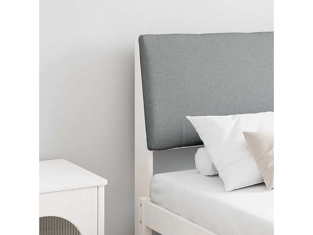 Cabeceira estofada Cinzento-claro 200 cm
