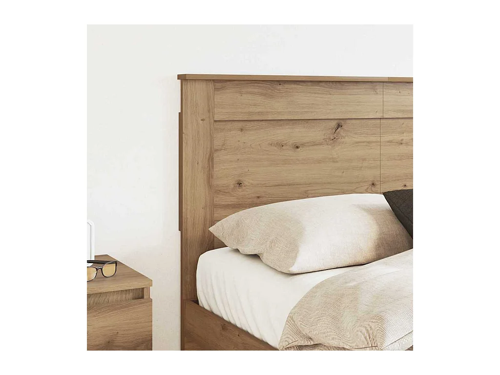 Cabeceira com cabeceira Branco 140 cm Madeira processada