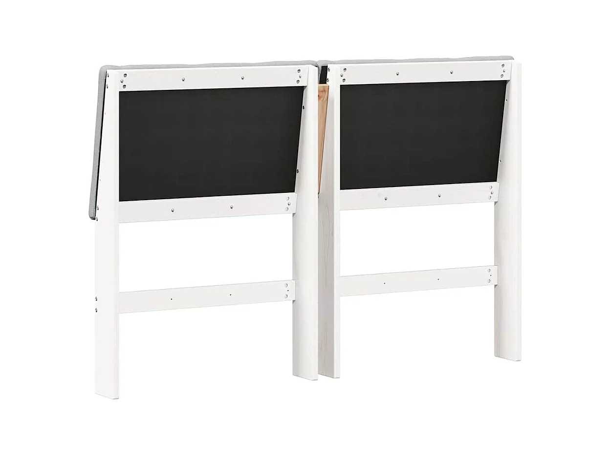 Cabeceira estofada Cinzento-claro 140 cm