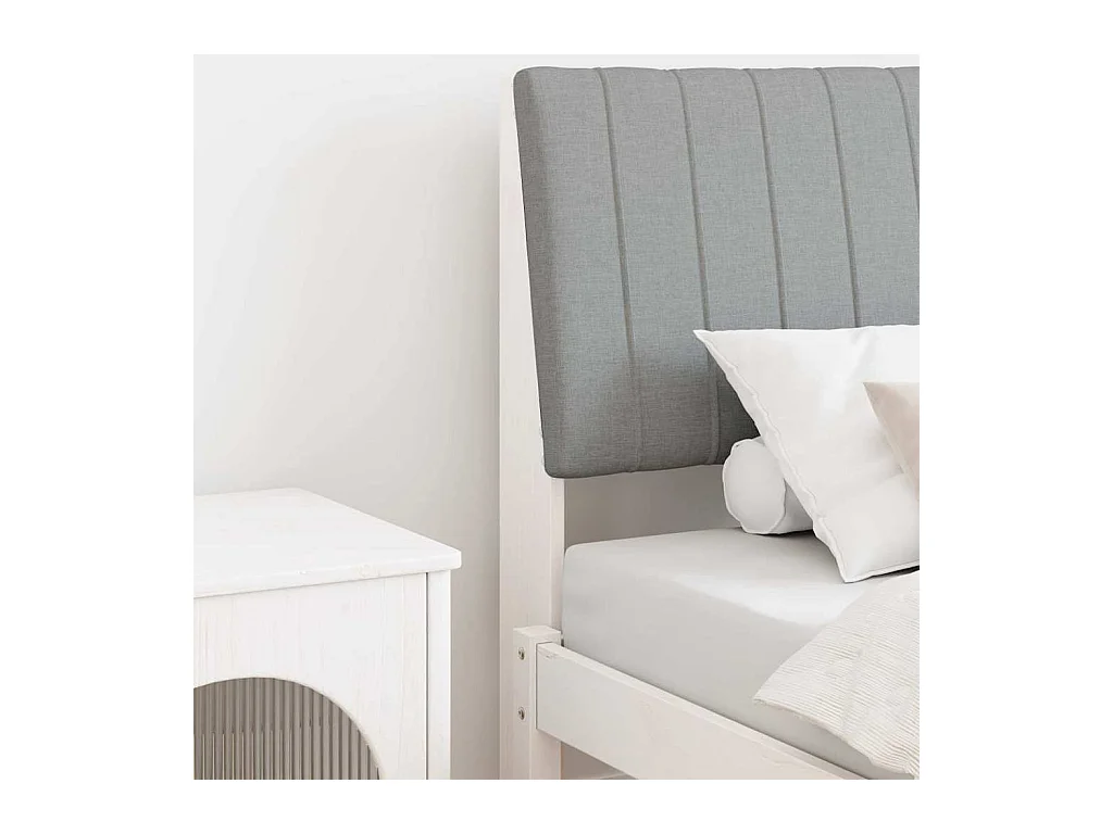 Cabecero tapizado Gris Claro 90 cm Madera de pino macizo