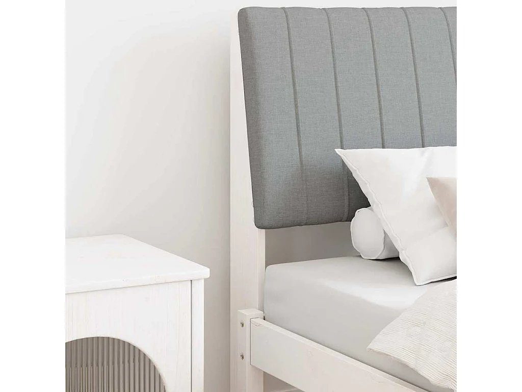 Cabeceira estofada Cinzento-claro 90 cm