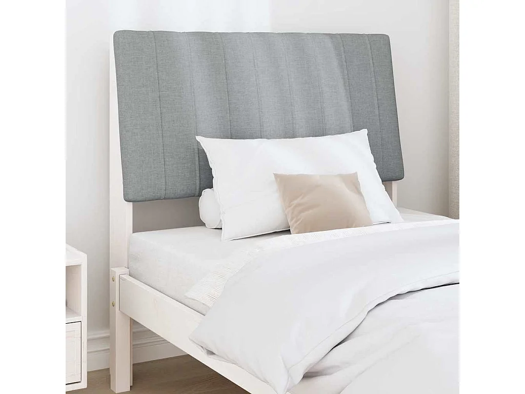 Cabeceira estofada Cinzento-claro 90 cm