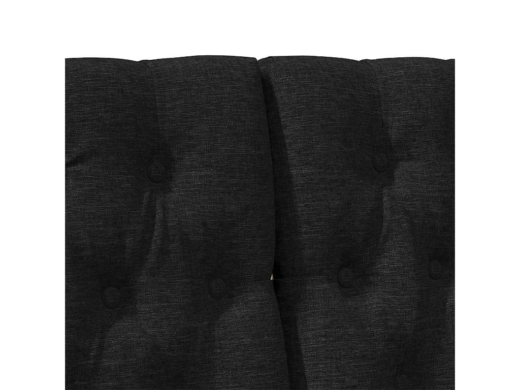 Gestoffeerd hoofdbord Zwart 180 cm Massief grenenhout