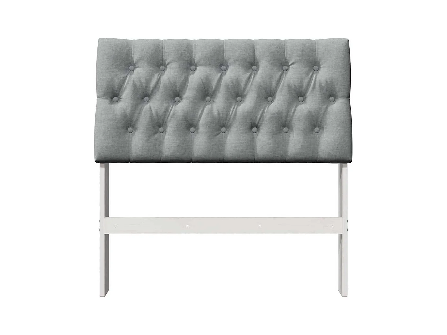 Tête de lit capitonnée Gris clair 90 cm Pin massif