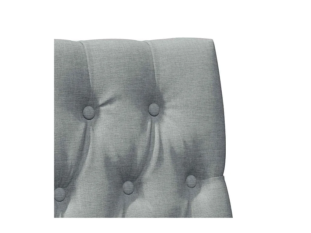 Tête de lit capitonnée Gris clair 90 cm Pin massif