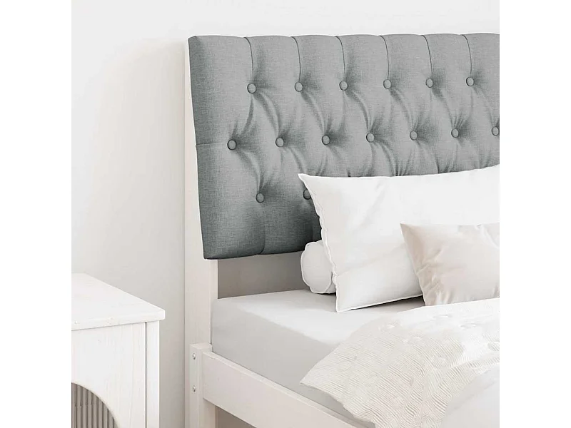 Cabeceira estofada Cinzento-claro 90 cm