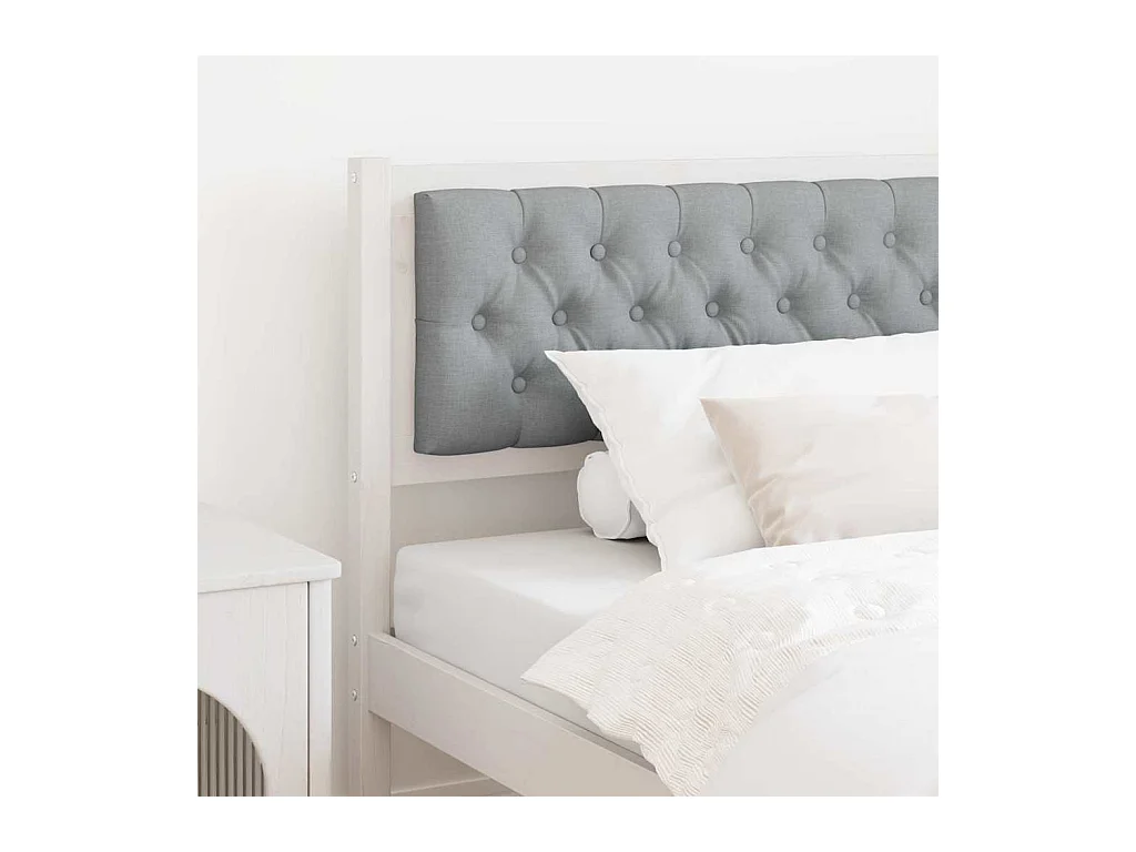 Tête de lit Autre Blanc et gris clair 100 cm Bois massif en pin