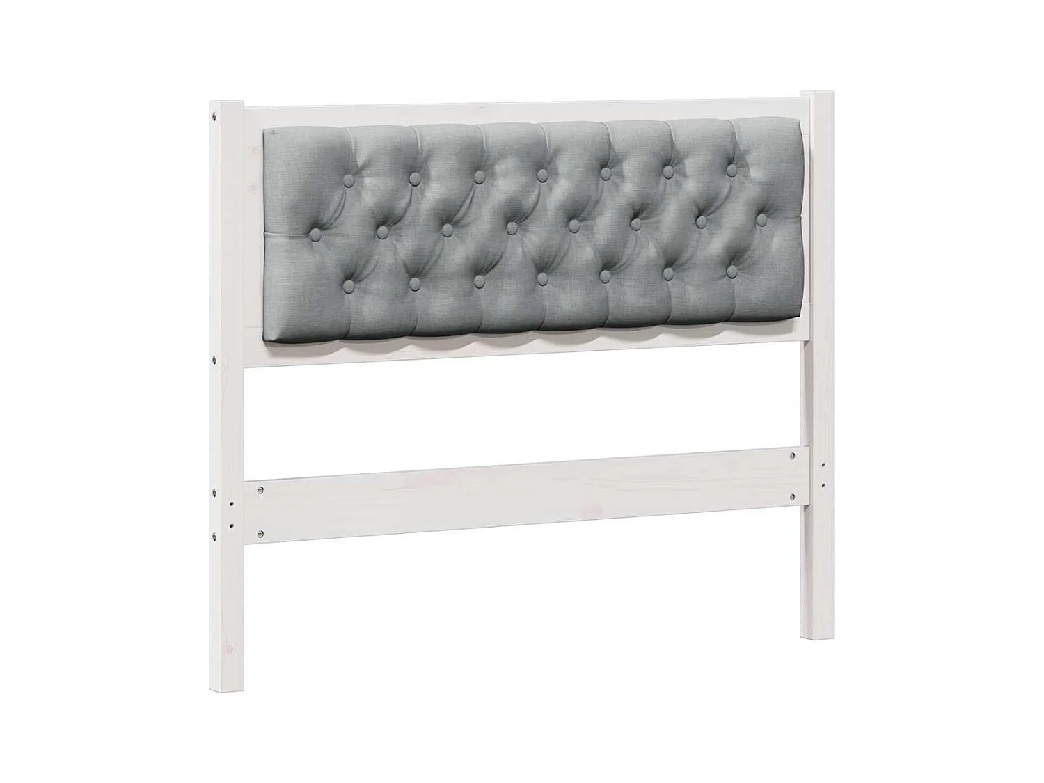 Tête de lit Autre Blanc et gris clair 100 cm Bois massif en pin