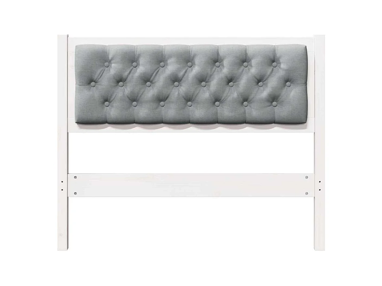 Tête de lit Autre Blanc et gris clair 100 cm Bois massif en pin