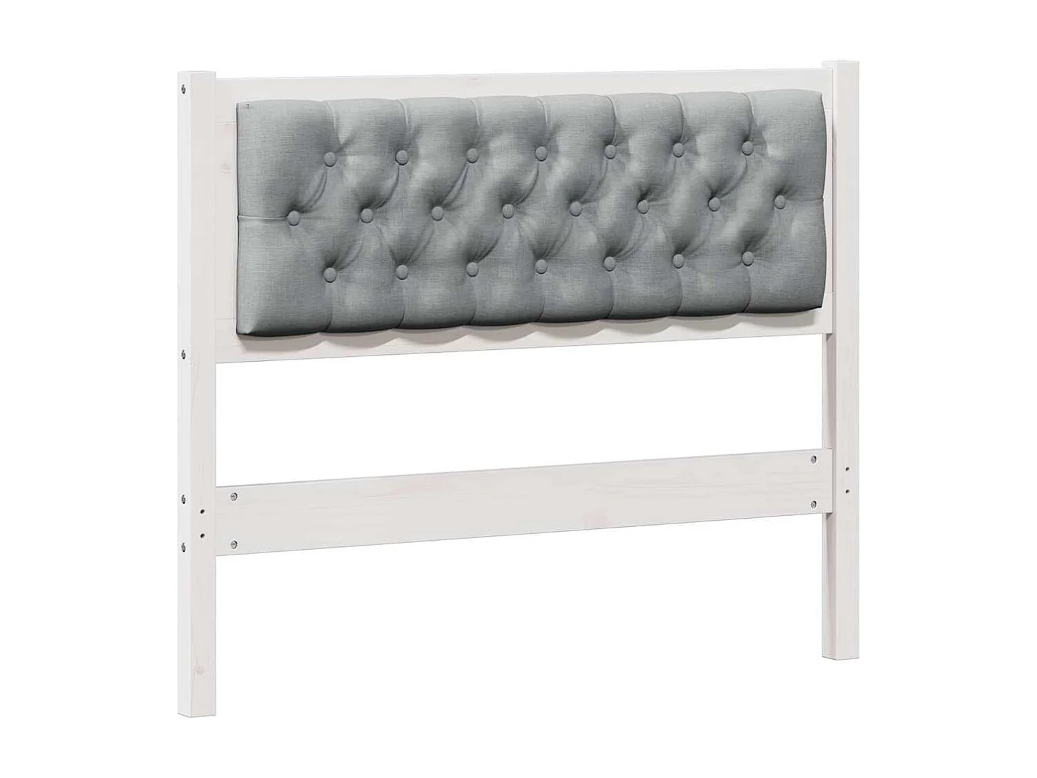 Cabeceira Branco e cinza claro 100 cm Madeira de pinho maciça