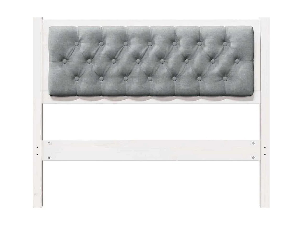 Cabeceira Branco e cinza claro 100 cm Madeira de pinho maciça