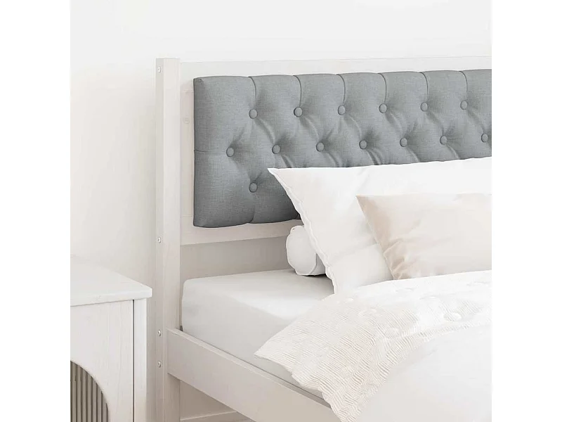 Hoofdbord Anders Wit en lichtgrijs 100 cm Massief grenenhout