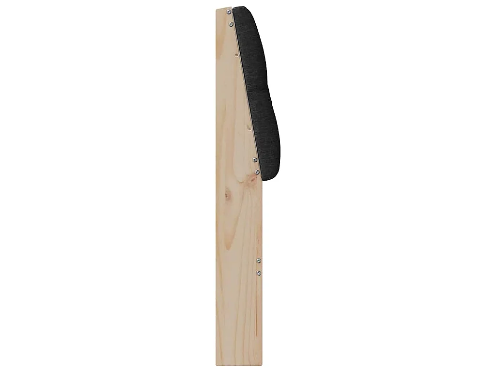 Tête de lit capitonnée Noir 160 cm Pin massif