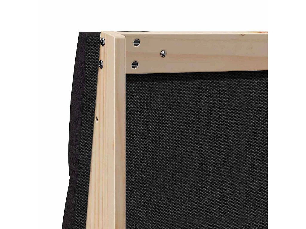 Tête de lit capitonnée Noir 160 cm Pin massif