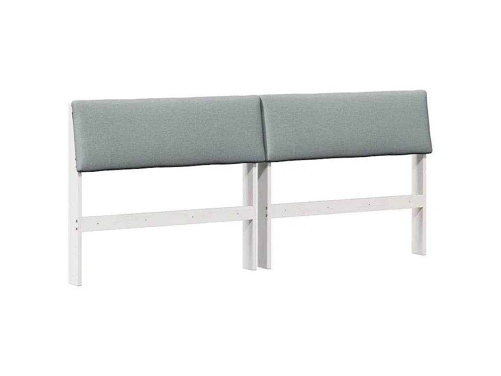 Cabecero tapizado Gris Claro 200 cm Madera de pino macizo