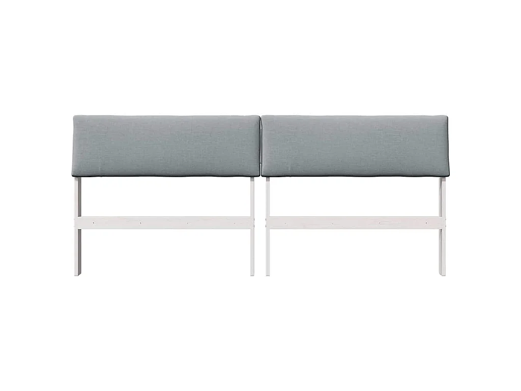 Cabecero tapizado Gris Claro 200 cm Madera de pino macizo