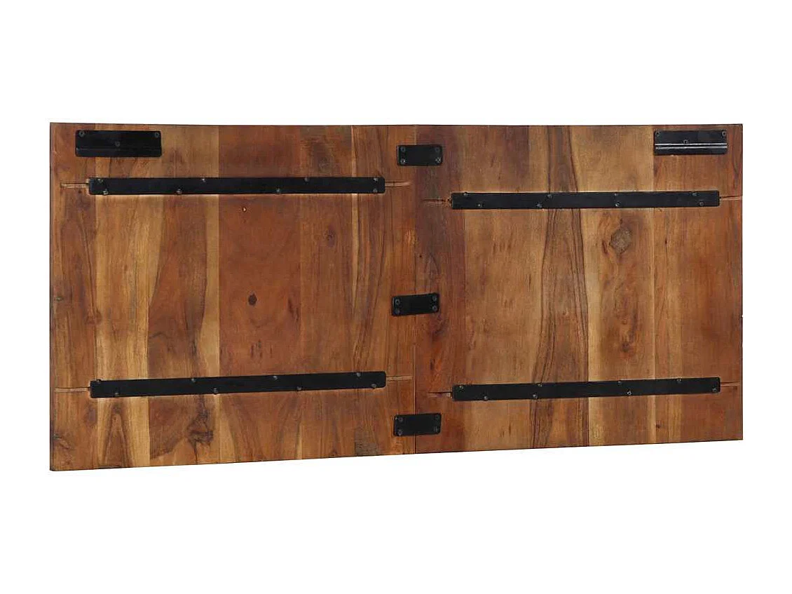 Tête de lit multicolore 120 cm bois massif récupération